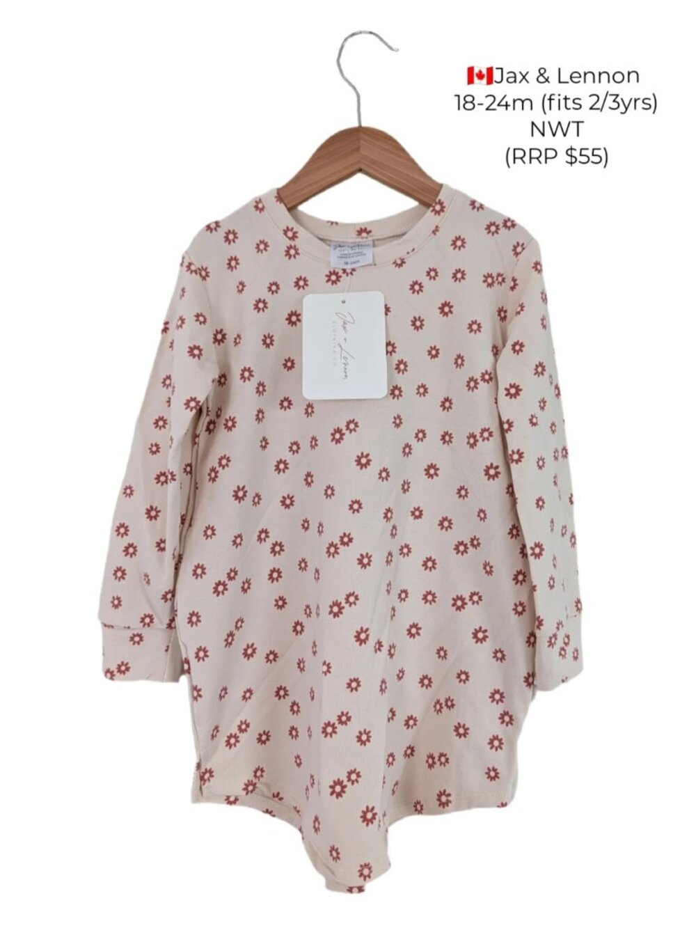 Jax and Lennon Daisy Sweater Dress 18M 24M 2T 3T Girls Clothing Small shop
